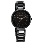 Titan Workwear Men's Watch Analog Black Dial With Black Stainless Steel, 2480NM01